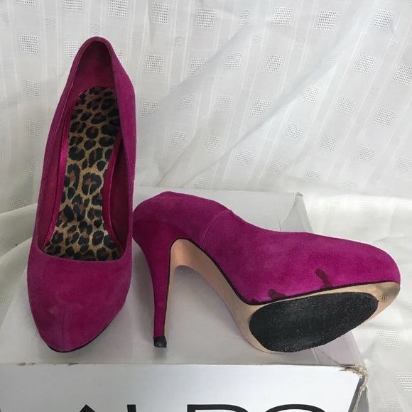 Aldo fuchsia suede pumps - Picture 3 of 4